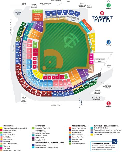 Target Field Seating Map | Minnesota Twins