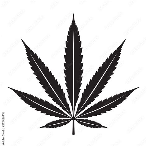 Marijuana vector cannabis leaf weed icon logo clip art illustration graphic black Stock Vector ...