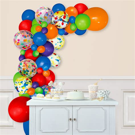 Party City Air-filled Multicolor Balloon Garland Kit, Party Supplies, Includes Tape, Stick, Glue ...