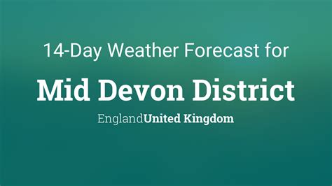 Mid Devon District, England, United Kingdom 14 day weather forecast