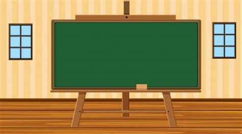 Premium Vector | Blackboard in the middle of the room | Classroom background, Modern classroom ...