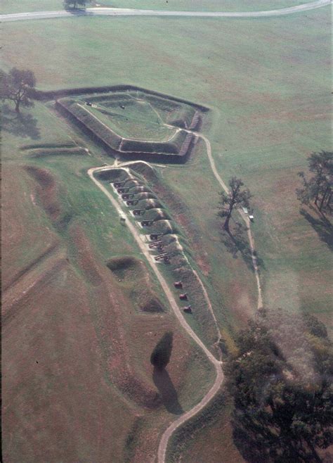 A blast from the past of Yorktown Battlefield... An aerial view of Redoubt #9 and the American G ...