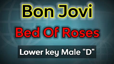 Bed of Roses - Bon Jovi (karaoke acoustic low key) - YouTube