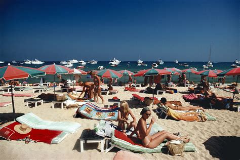 Beach At St. Tropez by Slim Aarons