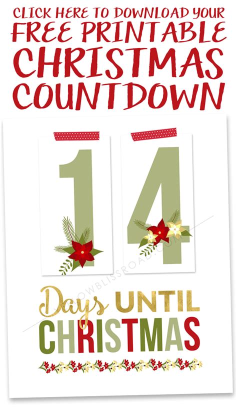 Printable Christmas Countdown