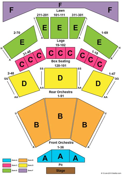 Wolf Trap Seating Chart | Wolf Trap | Vienna, Virginia