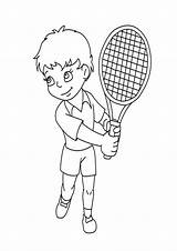 Coloring Pages  Kids With Tennis Racket Page sketch template