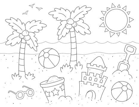 Free Printable Beach Coloring Pages