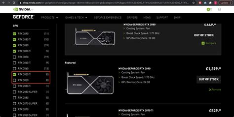 RTX 3050 and 3050Ti shown on Nvidia UK website : r/pcmasterrace