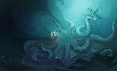 Giant octopus by lenaskampararas on DeviantArt