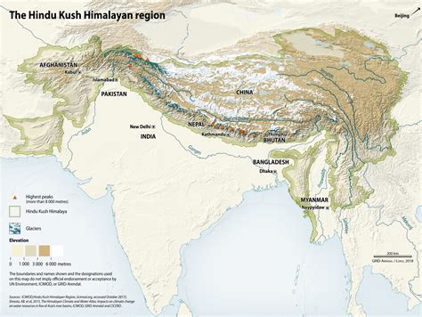 Hindu Kush Mountains World Map - map of interstate