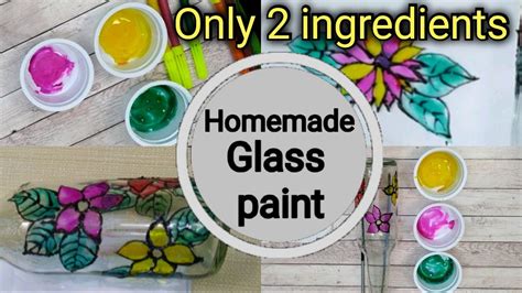 Homemade Glass paint with 2 ingredients/How to make paint at home/DIY/glass Painting for ...