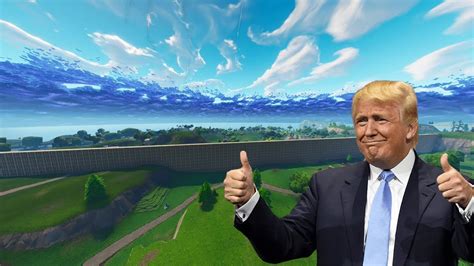 Building Trump's Wall in Fortnite Battle Royale - YouTube