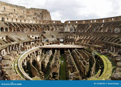 Rome colosseum interior stock image. Image of attraction - 15338763