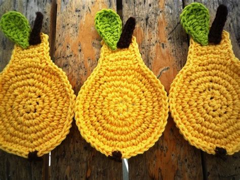 Las Teje y Maneje: FRUIT CROCHET COASTERS