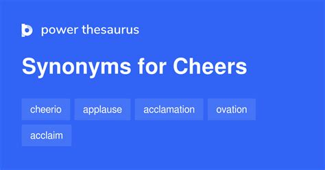 Cheers synonyms - 1 442 Words and Phrases for Cheers