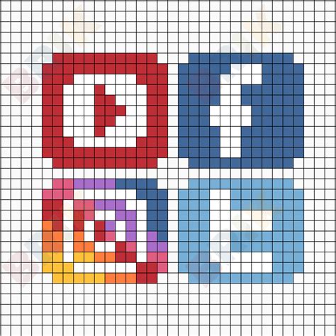 Pixel Art Logos With Grid