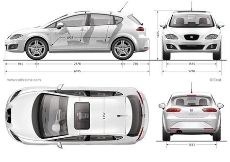 Seat Leon 2 : Fiche Technique dimensions