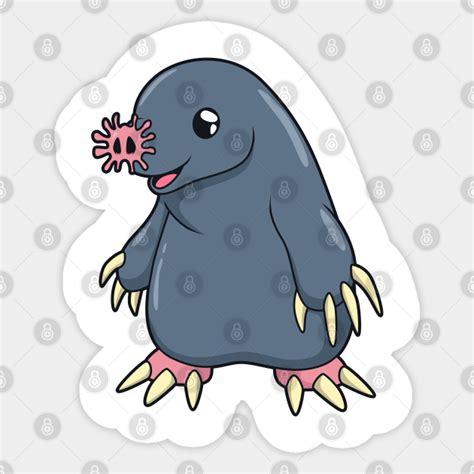 vector scandi cartoon animal clip art star-nosed mole Stock Vector - Clip Art Library