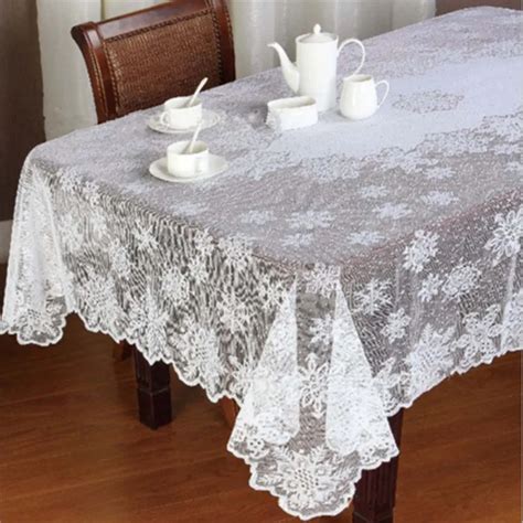 Christmas Table Cloth Cover White Vintage Lace Tablecloth For Wedding Party Home Decoration ...