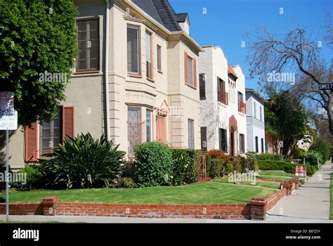 Residential Street, Beverly Hills, Los Angeles, California, United States of America Stock Photo ...