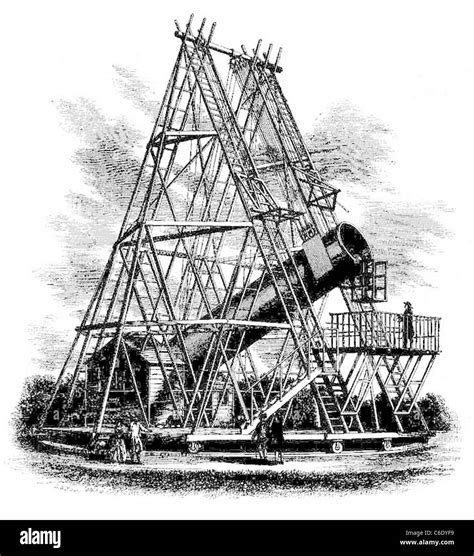 William herschel telescope Black and White Stock Photos & Images - Alamy