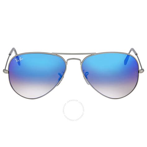 Ray-Ban Blue Gradient Flash Aviator Sunglasses RB3025 019/8B 58 ...