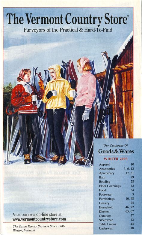 The Vermont Country Store Catalog Cover - Winter 2003 Country Store Catalog, Catalog Cover, Hard ...