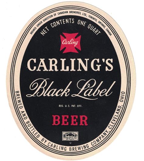 Carling's Black Label Beer Label