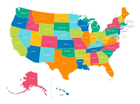 A Political Map Of The Us - United States Map