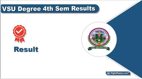 VSU Degree 4th Sem Results 2022 (Out) Download UG Results