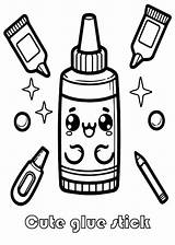 Children coloring Page glue stick Illustration  Premium AI Generated sketch template