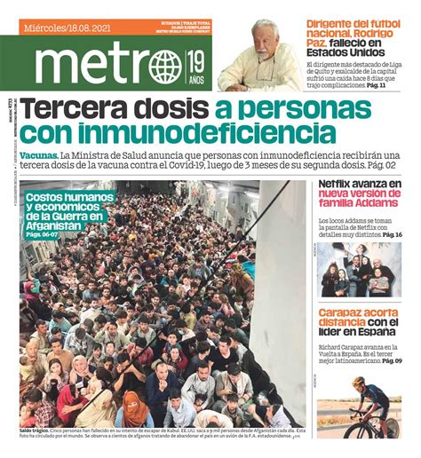 Diario Metro, edición de 18 de agosto de 2021 by Diario Metro - Issuu