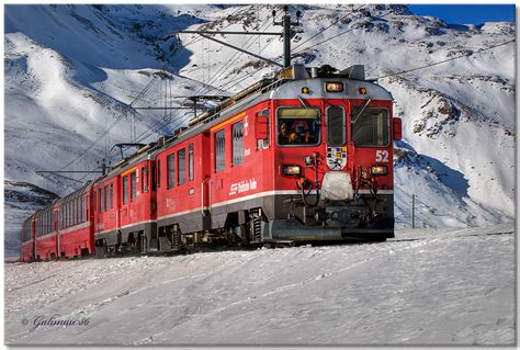 Red train - Bernina Express - a photo on Flickriver