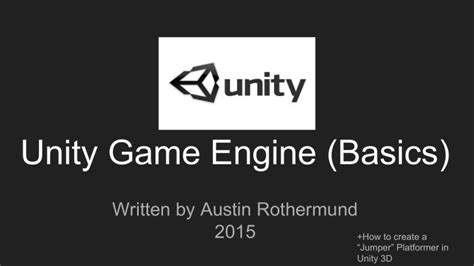 Unity Game Engine (Basics)