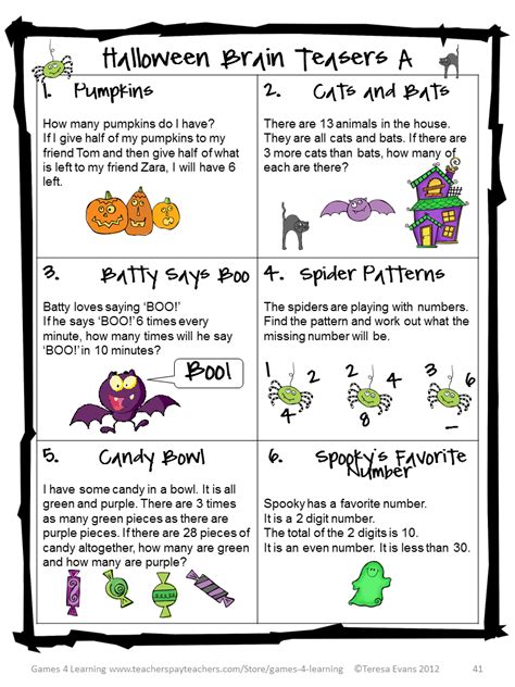 Fun Games 4 Learning: Halloween Math Fun!