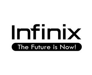 Infinix brand logo phone symbol green and white Vector Image