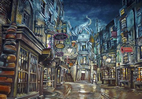 Hogwarts Diagon alley Digital Art by Midex Planet