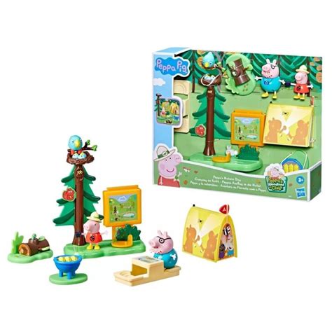 Peppa Pig Peppa's Nature Day Camping Toys Playset Peppa & Daddy Figures ...