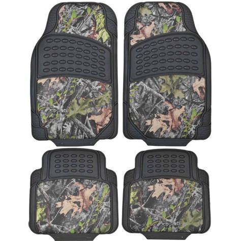 BDK Camouflage All Weather Waterproof Rubber Car Floor Mats, Fit Most Car Truck SUV, Trimmable ...