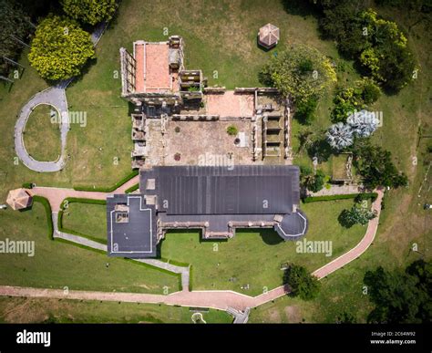 Scenic Aerial view of Kellie's Castle, Batu Gajah, Perak Stock Photo ...