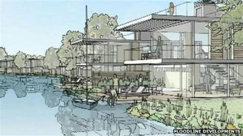 Plans for 30 floating homes on Theale Lake - BBC News