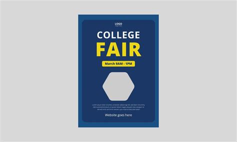 college fair flyer template design. education fair poster leaflet ...