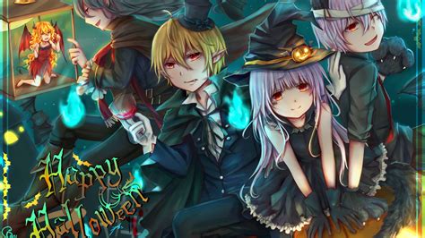 Desktop Wallpaper Anime, Halloween, Anime Girls And Boys, Friends, 4k ...