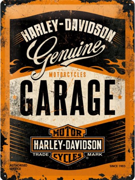 Harley Davidson Garage 3D Metal Wall Art - Metal Wall Signs