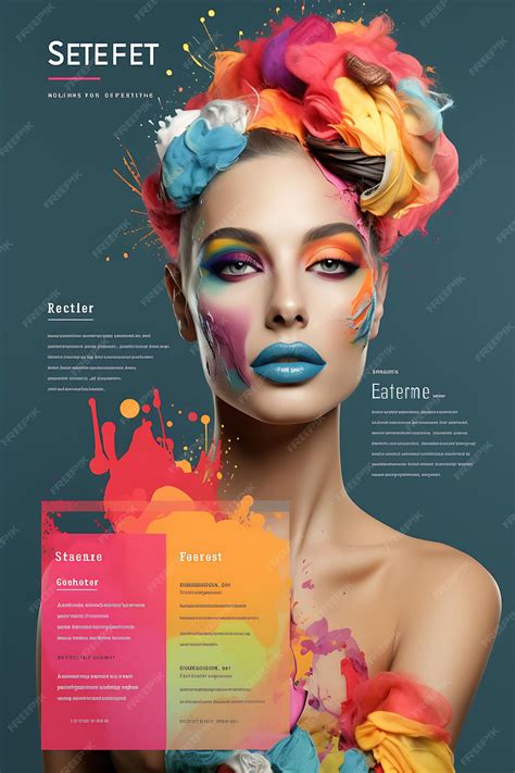 Premium AI Image | Website Layout of Designer Makeup Artist Portfolio for Women Vibrant and Bold ...