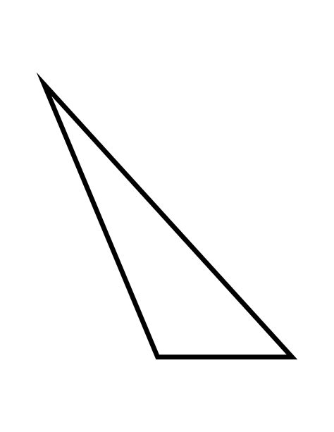 Flashcard of an Obtuse Triangle | ClipArt ETC