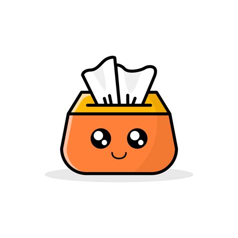 Cute Tissue Box Cartoon Vector Icon Illustration. Flat Cartoon Style ...