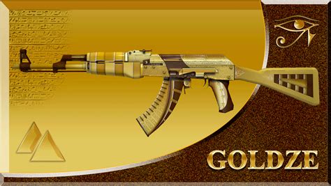 Ak-47 | Goldze (Gold and Bronze) — polycount