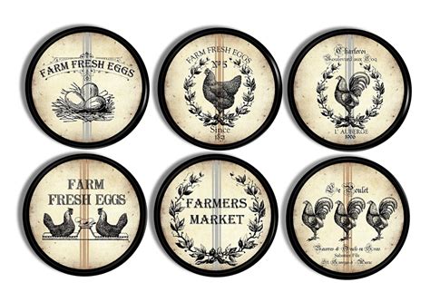Farmhouse Chicken Furniture Knobs, Rustic Country French Rooster Drawer Handles | eBay